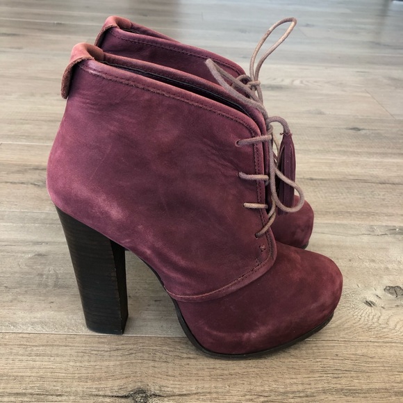 STEVE MADDEN ~ sashay burgundy platform booties - Picture 5 of 8